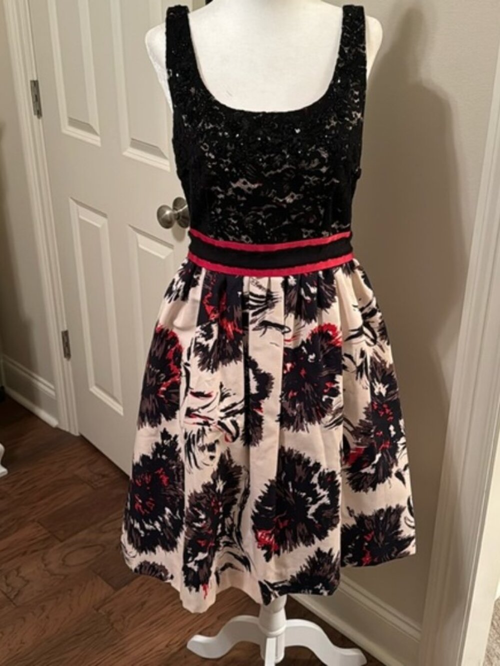 Lace and sequin top dress